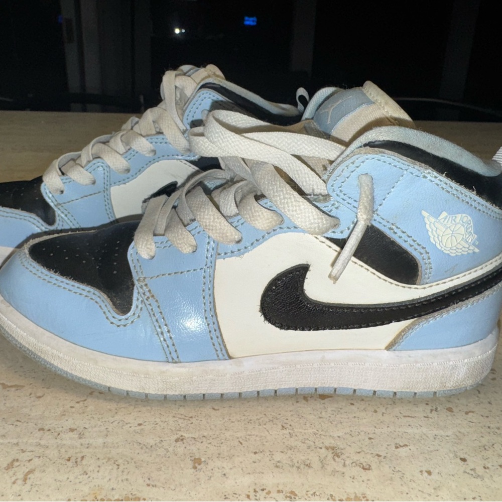 Kids Blue and Black Sneakers